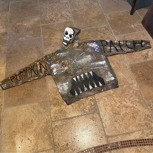 REALTREE Custom Paint Pumkin Patch Halloween Graphic Hoodie Sweatshirt-Large